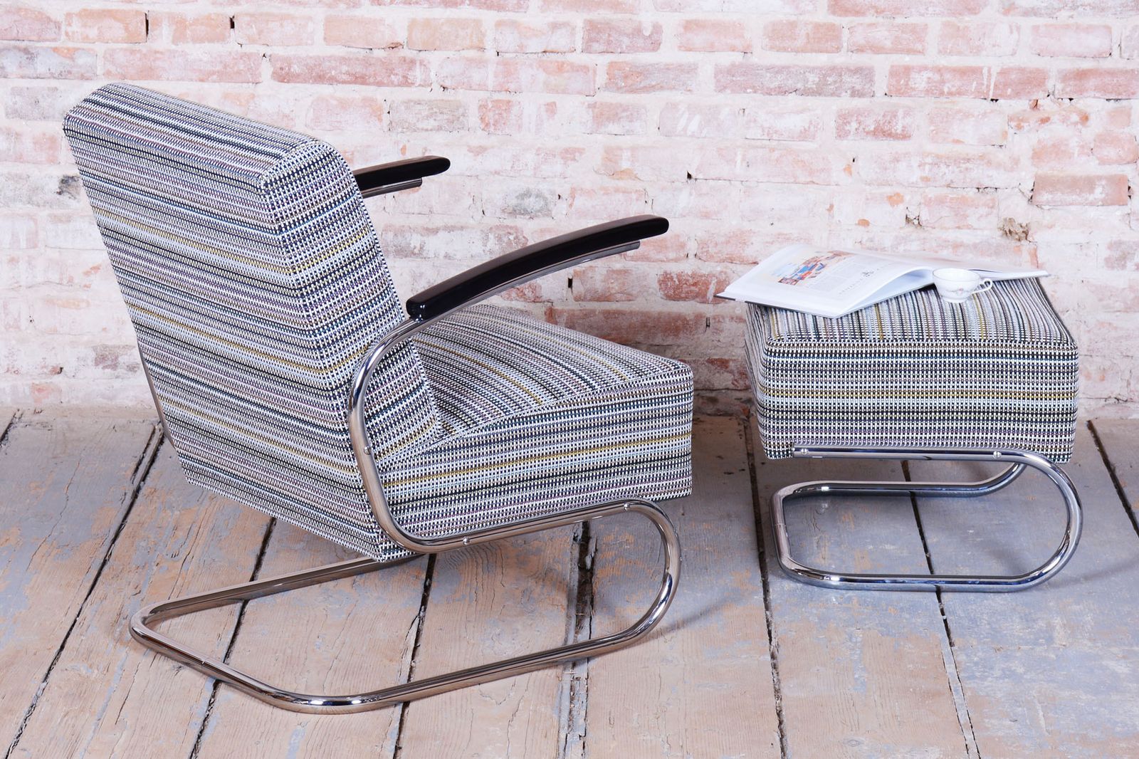 Furniture Restored Bauhaus Armchair, By W. Gispen, Mücke Melder, Czech, 1930s photo