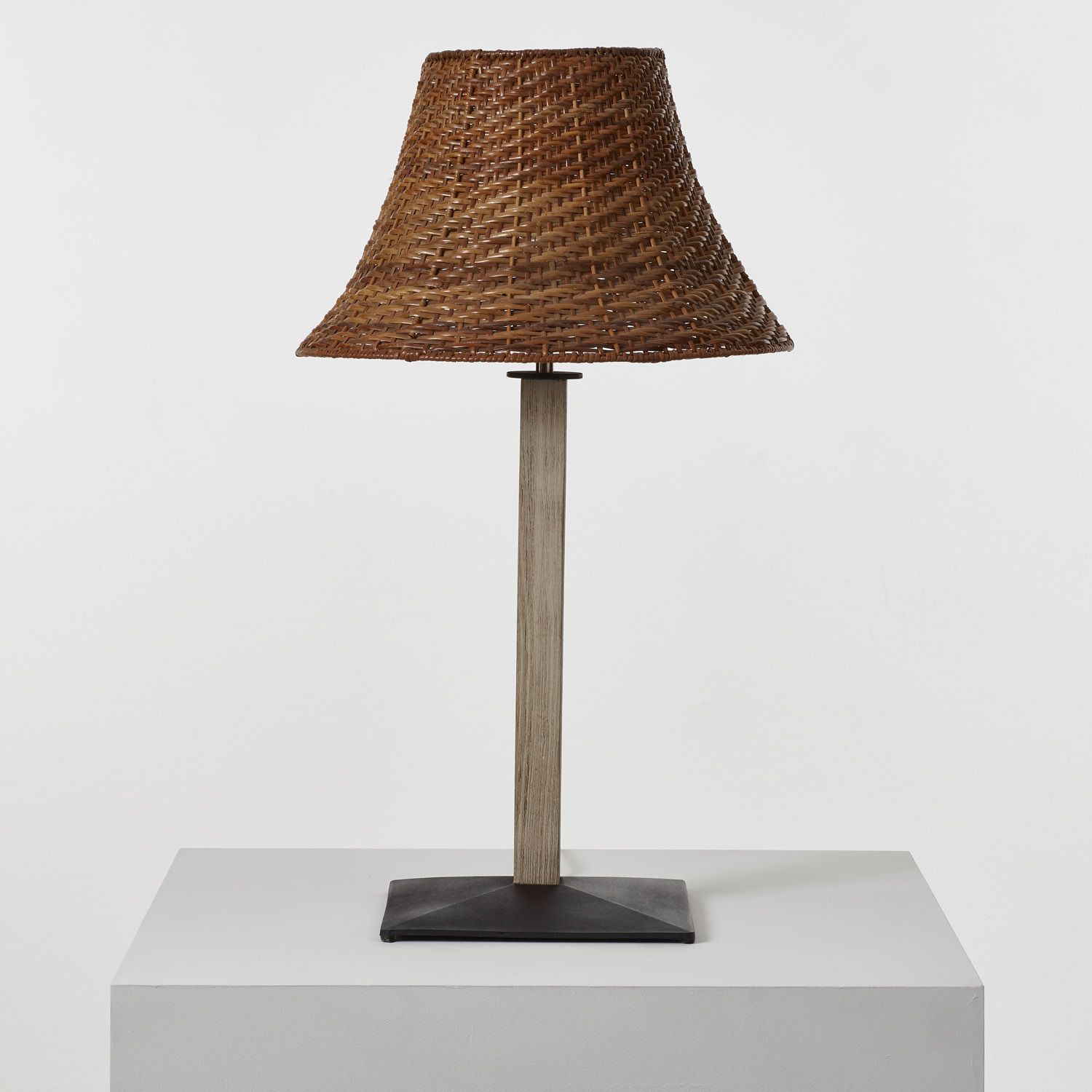 Pair Of Wicker, Wood And Metal Table Lamps photo 1190.0