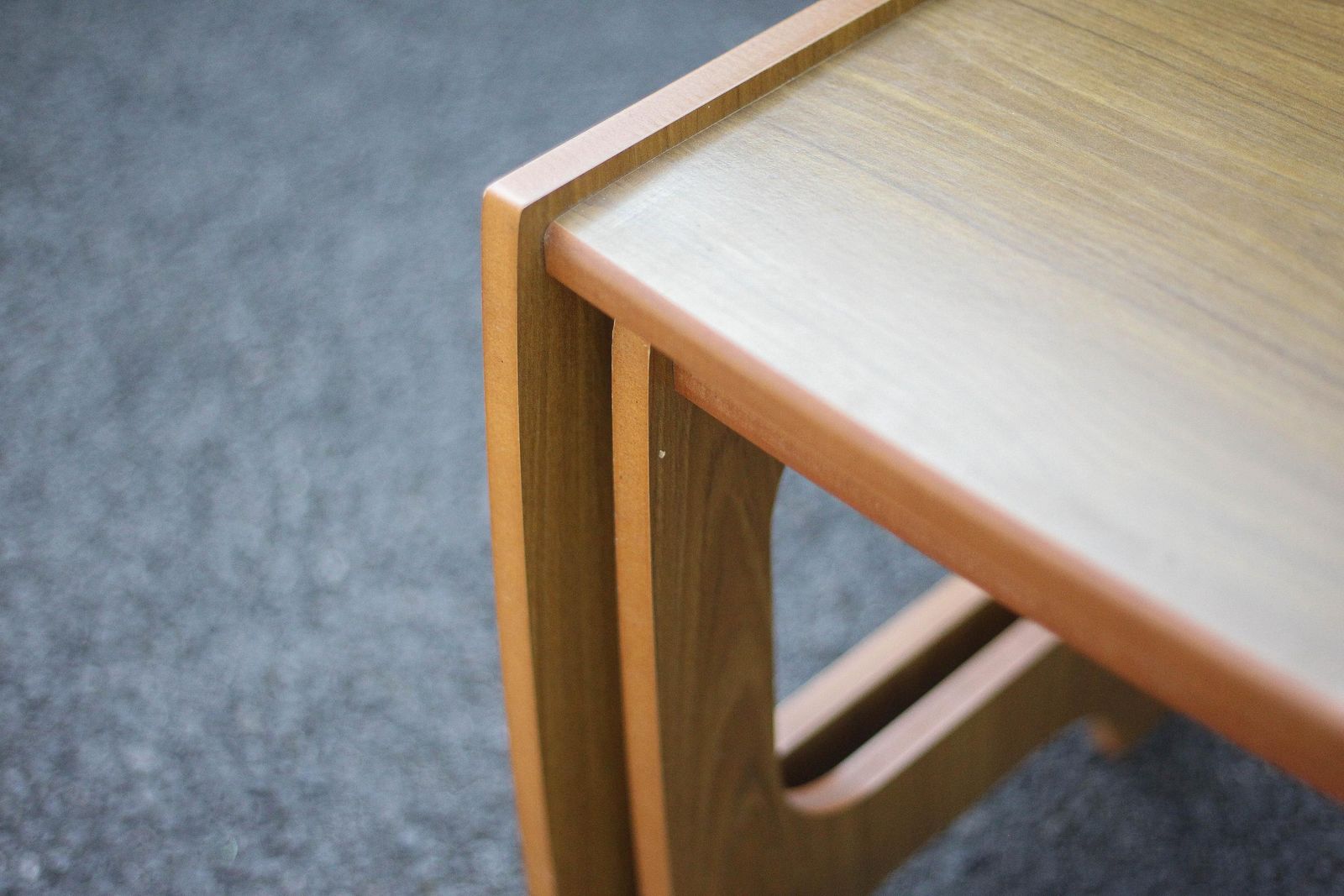 Pair Of Scandinavian Style Wooden Nesting Tables, Coffee Table, Bedside Table, Side Table, Vintage 70s photo vinterior