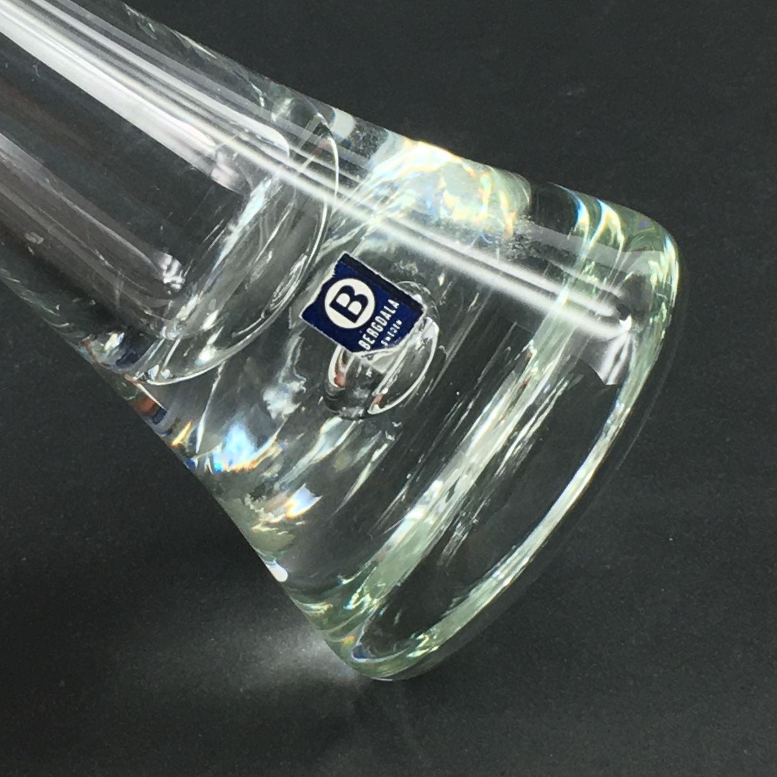 Scandinavian Space Age Minimalist Glass Vase From Bergdala, Sweden, 1970s photo 60.0