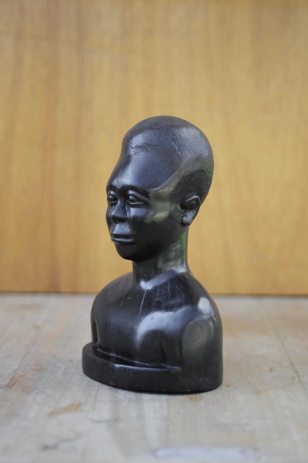 photo furniture Ethnic Wood Sculpture, Carved Wooden Man Bust, Interior Decoration, Hat Rack, Bust, African Art, 40's