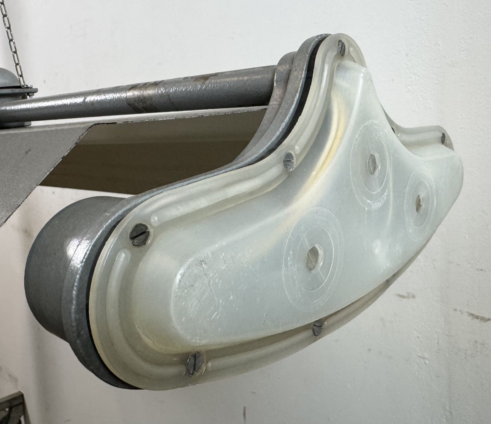 Grey Industrial Hanging Tube Light From Polam Gdansk, 1970s photo buy
