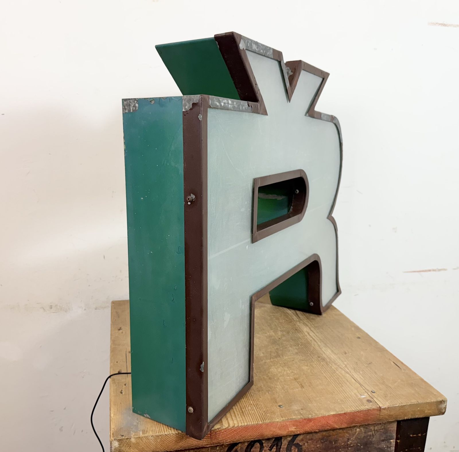 Large Vintage Illuminated Advertising Letter ř , 1960s photo furniture