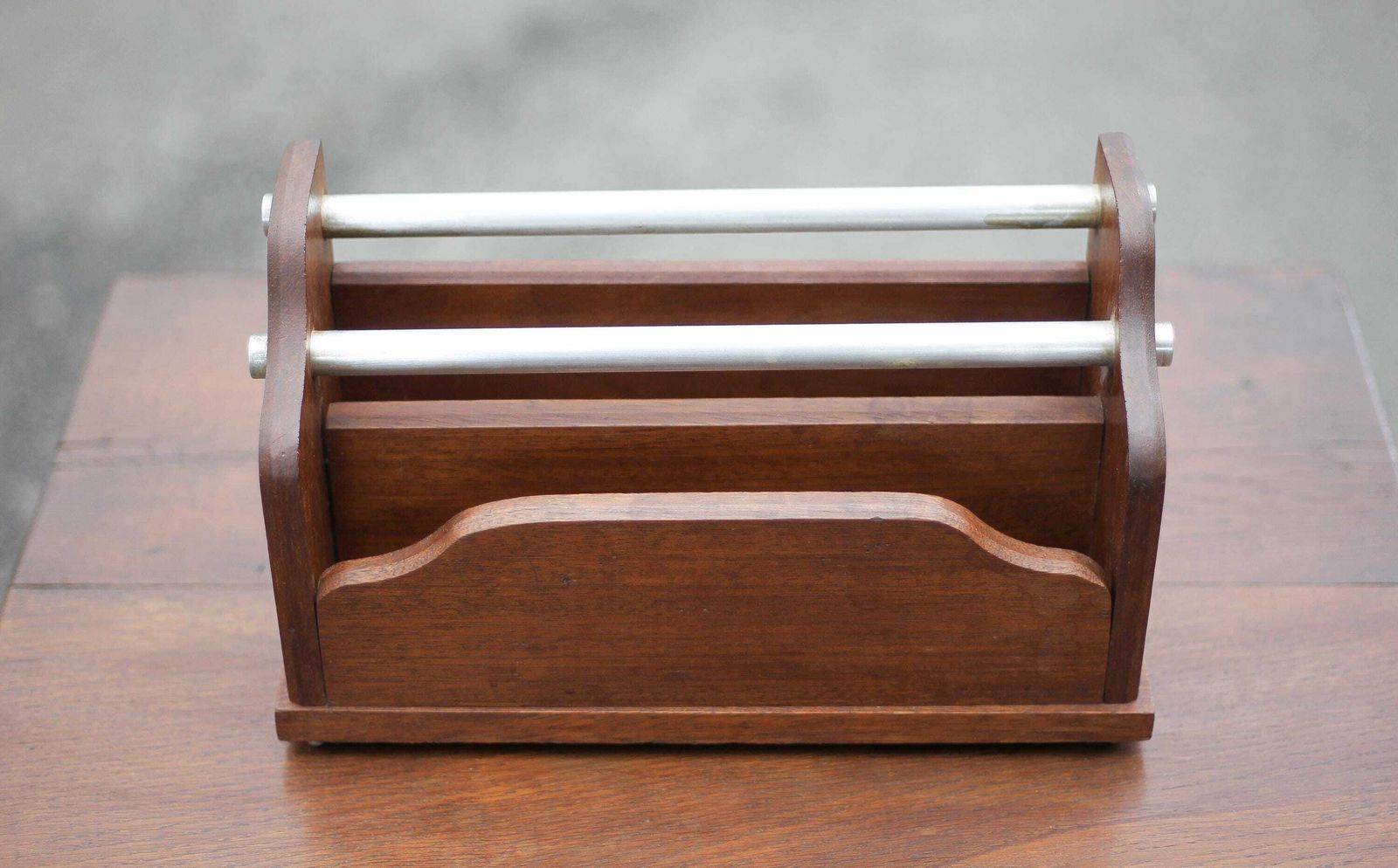 Art Deco Wooden Letter Rack, Mail Holder, Document, Storage, Office, Organizer, Letter Holder, Letter Rack, 30's photo for sale