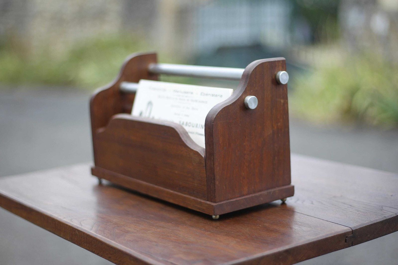 Art Deco Wooden Letter Rack, Mail Holder, Document, Storage, Office, Organizer, Letter Holder, Letter Rack, 30's photo buy