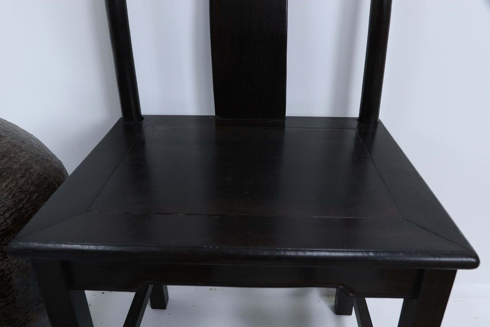 Late 19th Century Chinese Yoke Ebony (Wumu) Chairs photo for sale