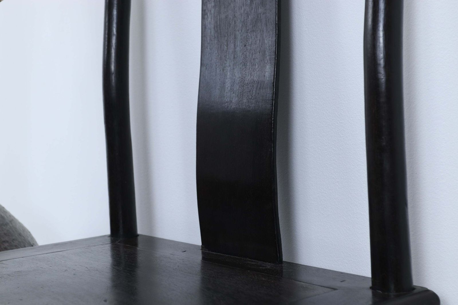 Furniture Late 19th Century Chinese Yoke Ebony (Wumu) Chairs photo