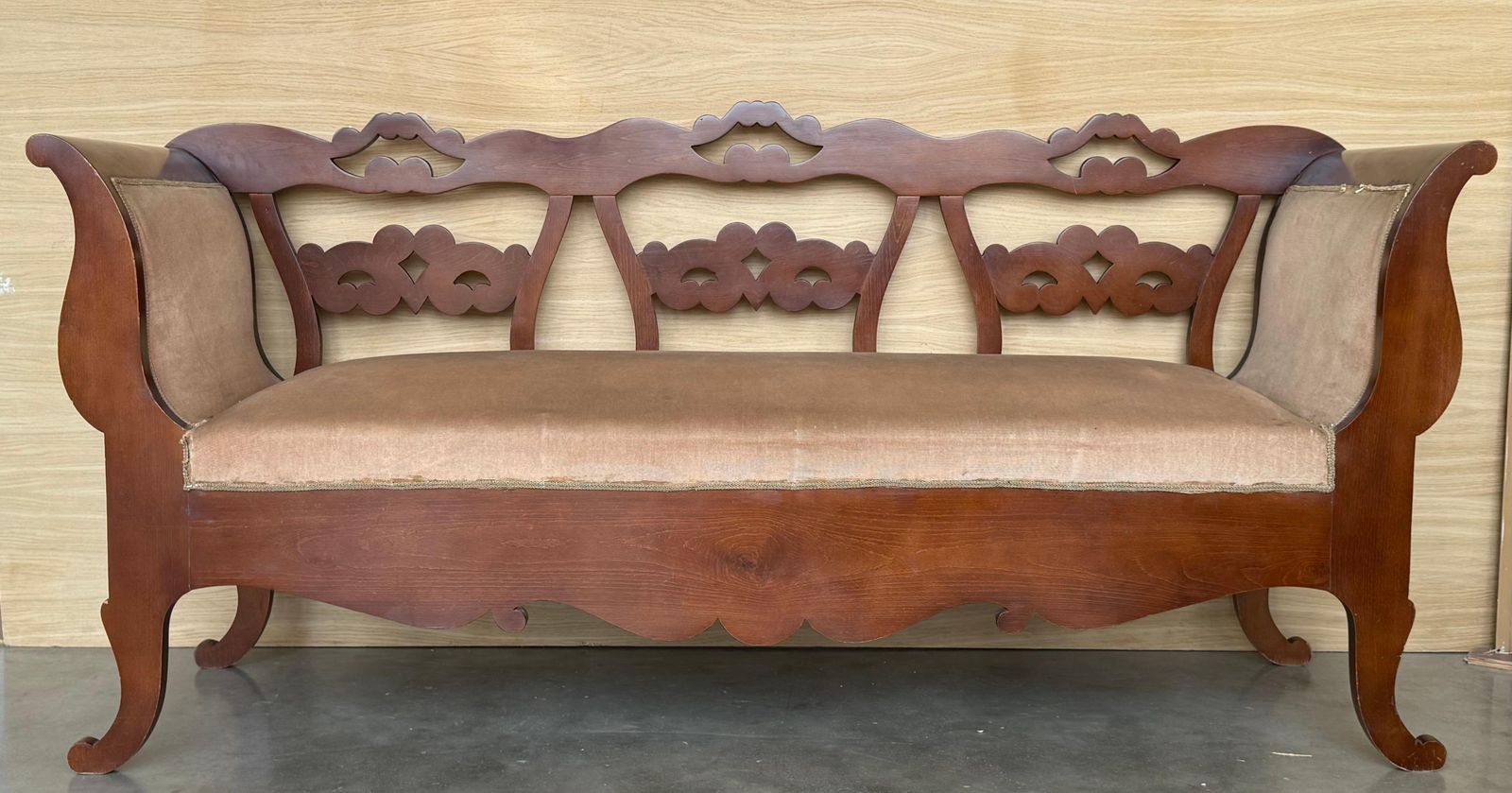 20th Century Catalan Bench In Walnut With Caned Seat photo Furniture
