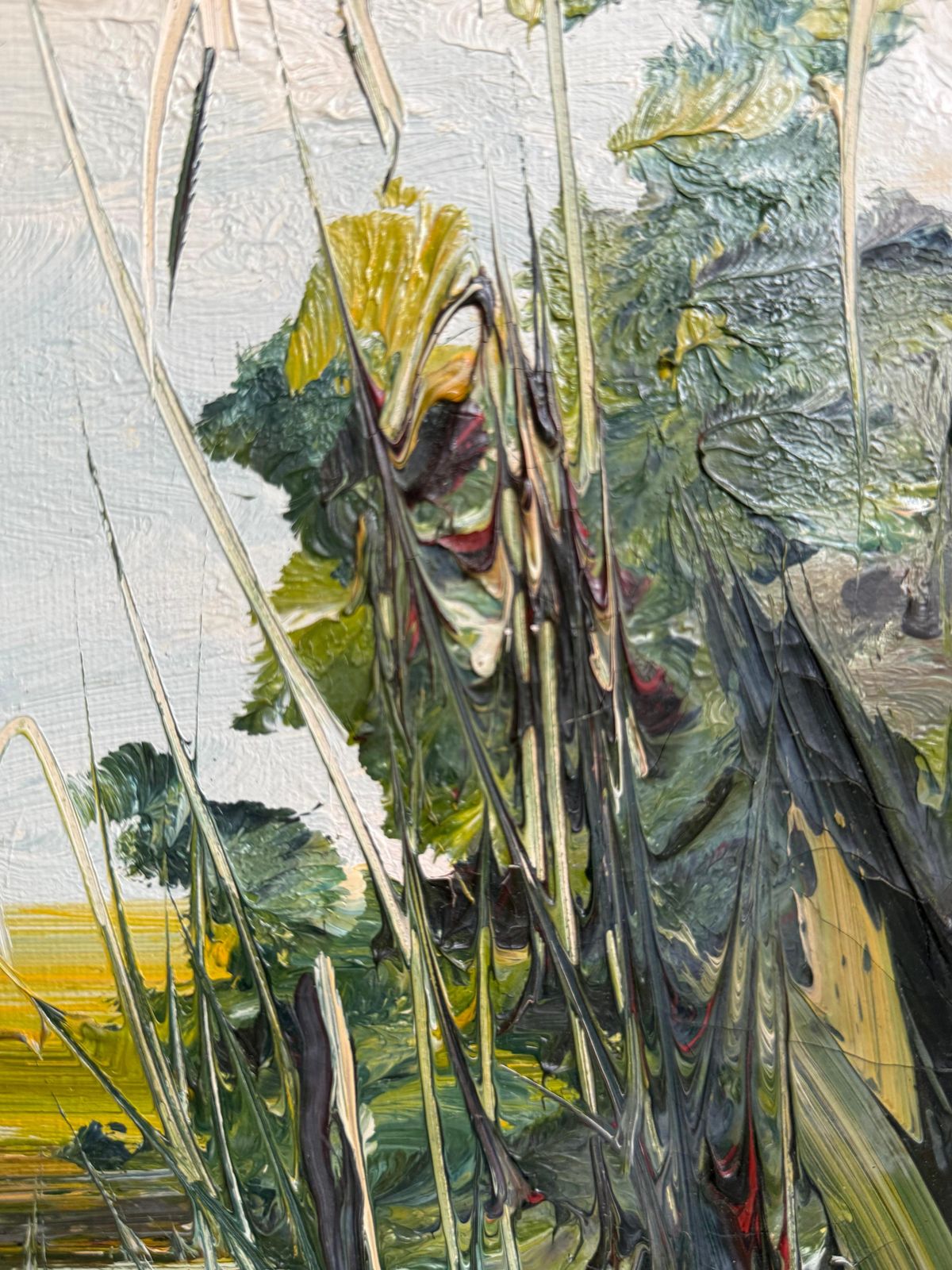Landscape With Hut Oil On Canvas Painting Mediterranean Spanish , Rocamora photo 1399.0