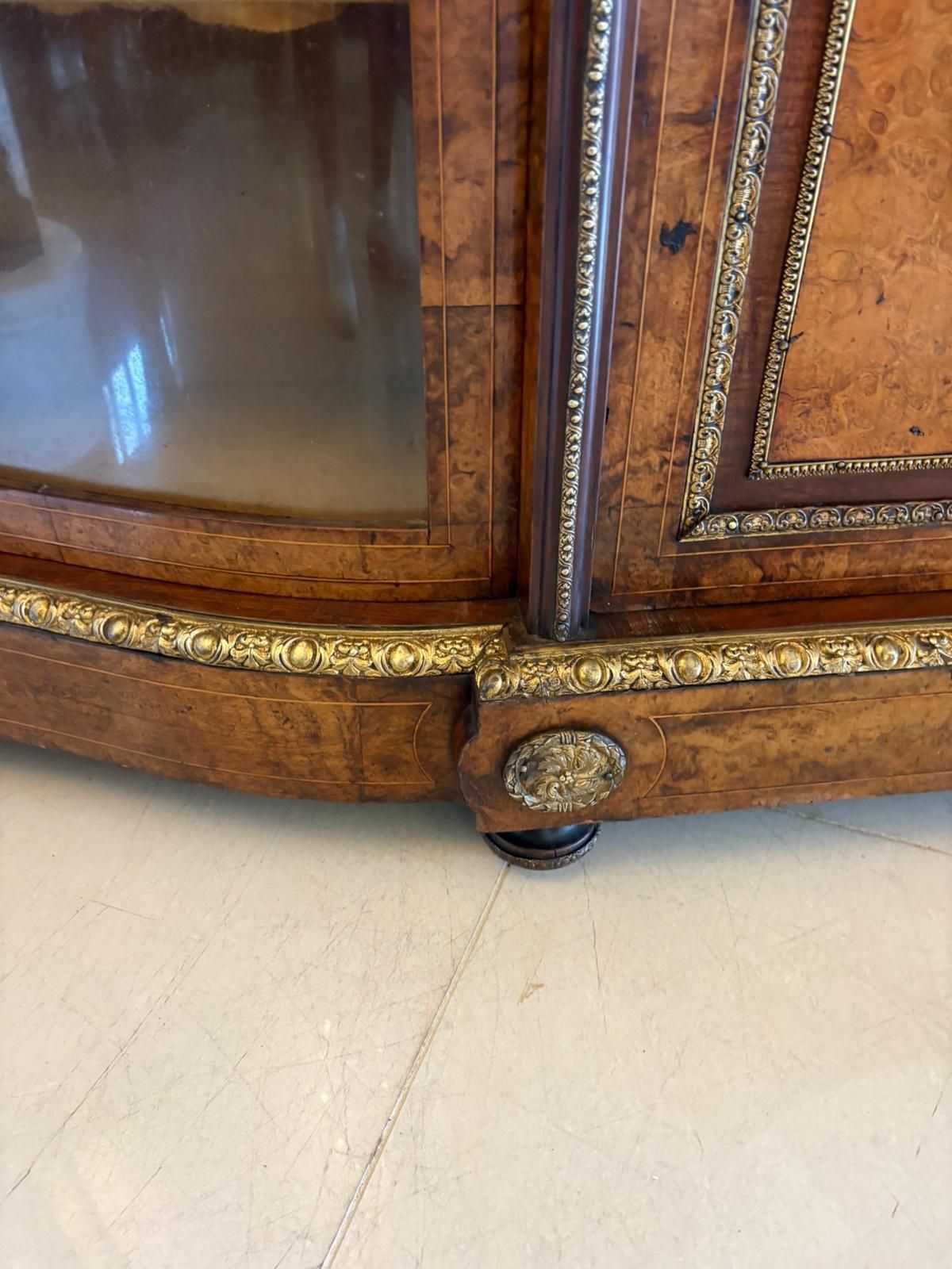 Outstanding Quality Antique 19th Century Burr Walnut Ormolu Mounted Credenza photo buy