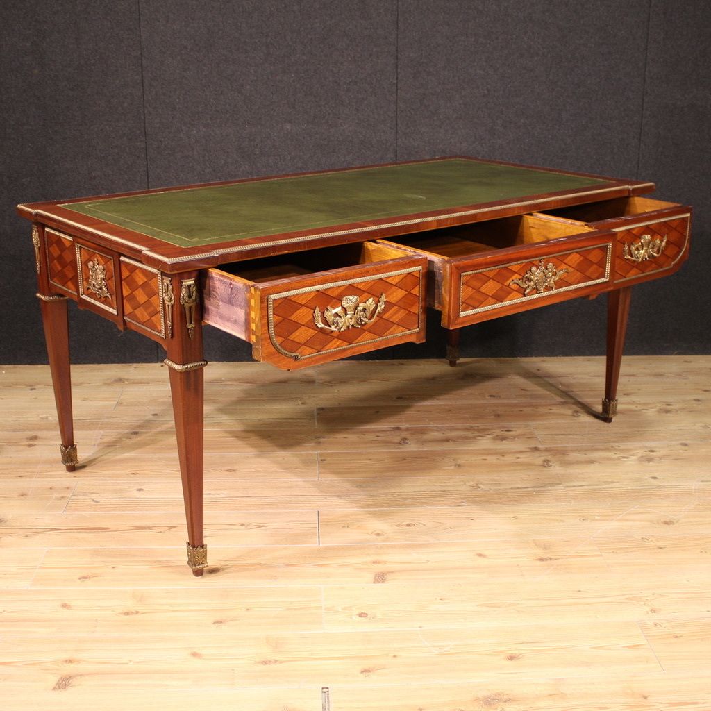 Furniture 20th Century French Louis XVI Style Writing Desk photo
