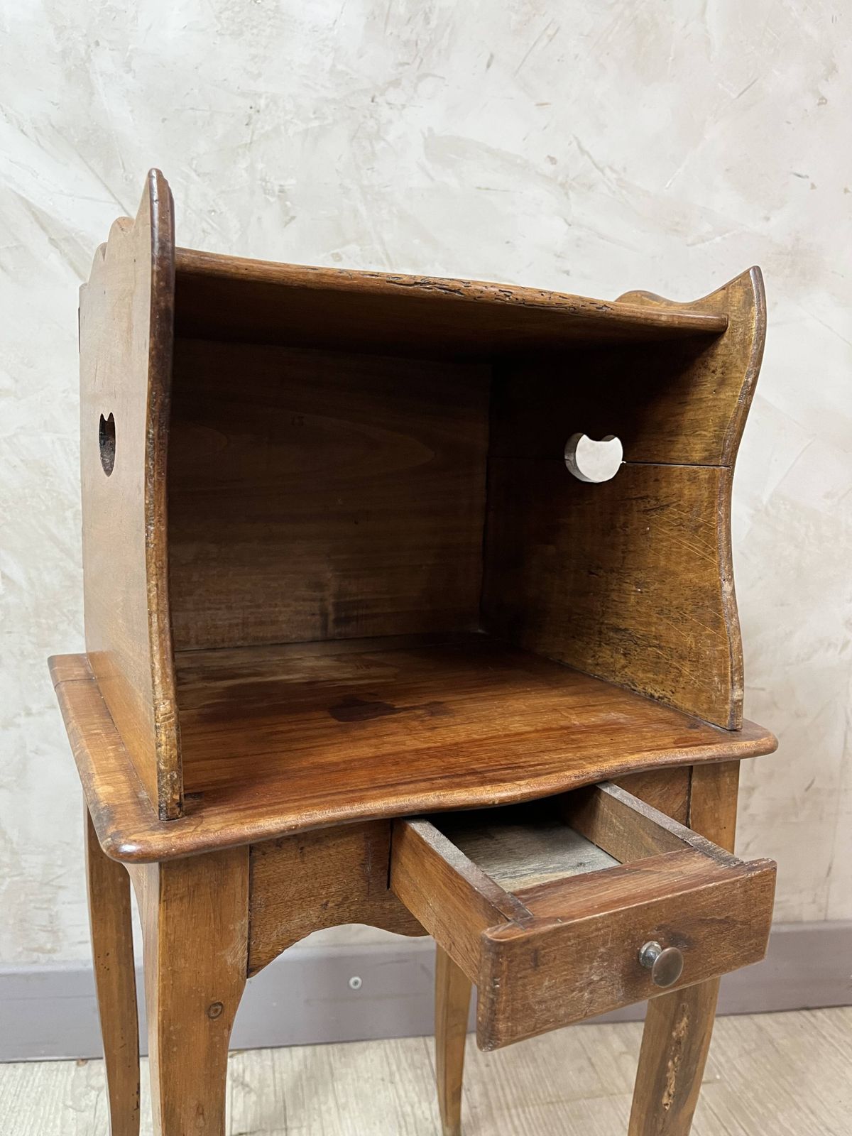 photo for sale Small Louis XV Wooden Bedside Table In Country Style