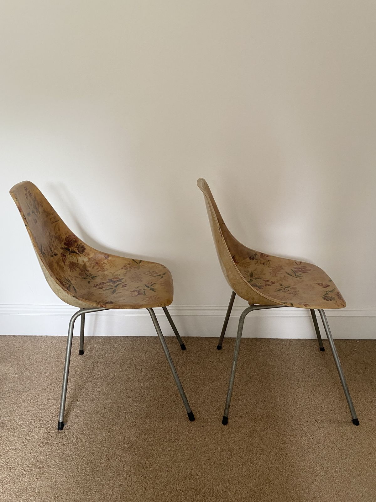 Fibreglass Multicoloured Chairs By Rene Jean Caillette, France photo 2400.0