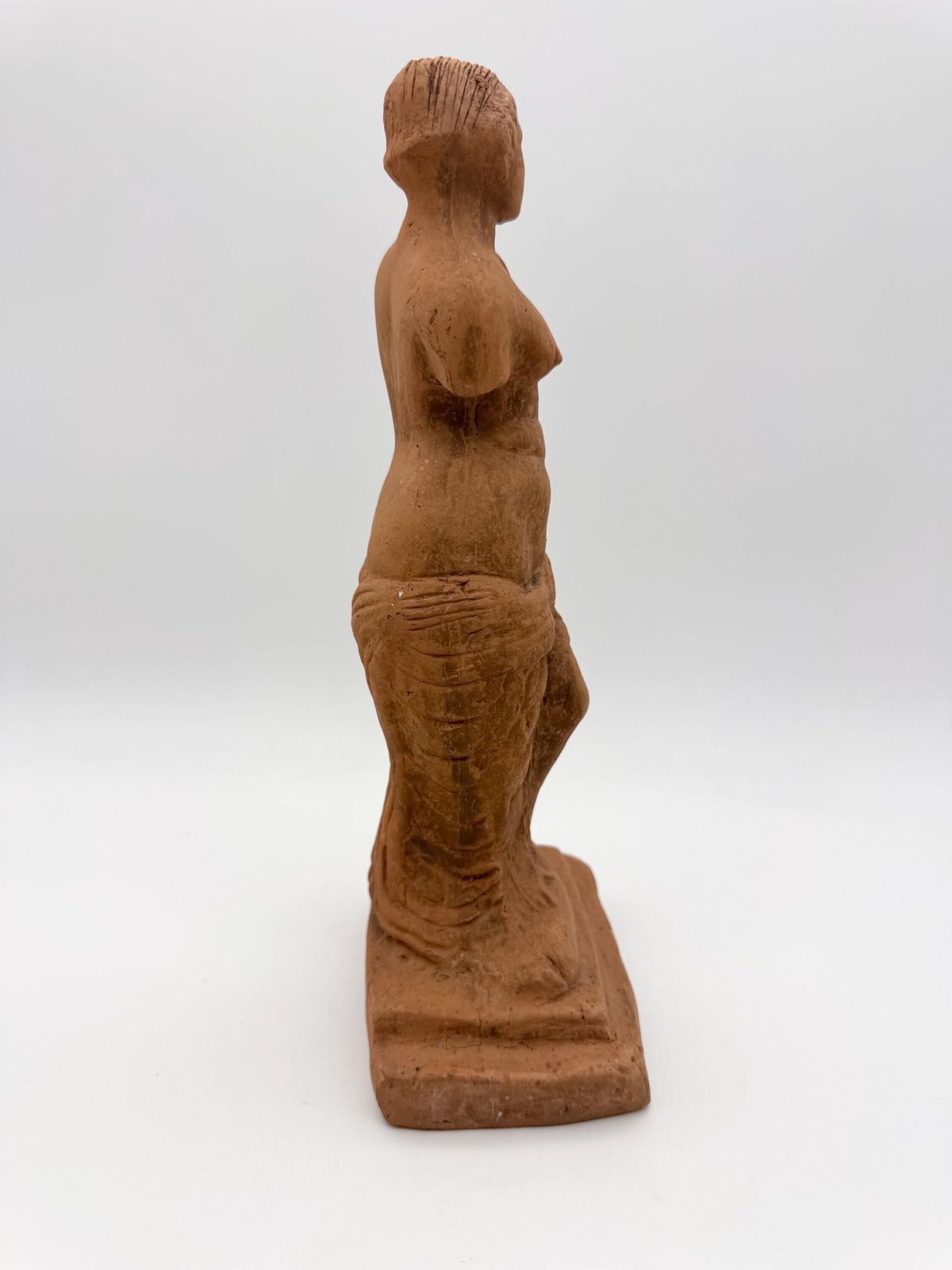 Small Terracotta Venus Ornament, Garden Godess Figurine, Nude Woman Figure photo vintage