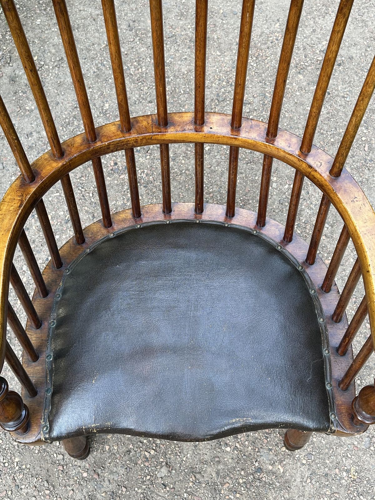 An Unusual Low Backed Darvel Chair Attributed To Hugh Shields, Ayrshire, Late 19th Century photo for sale