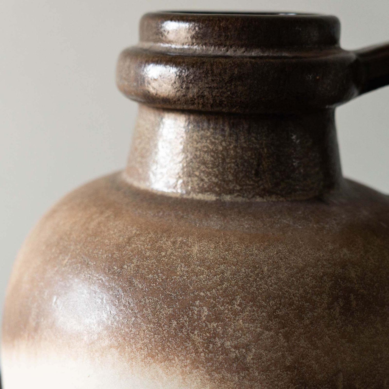 Stunning And Heavy Mid Century Brown Floor Vase   Scheurich   Form 486 38   1970s photo for sale