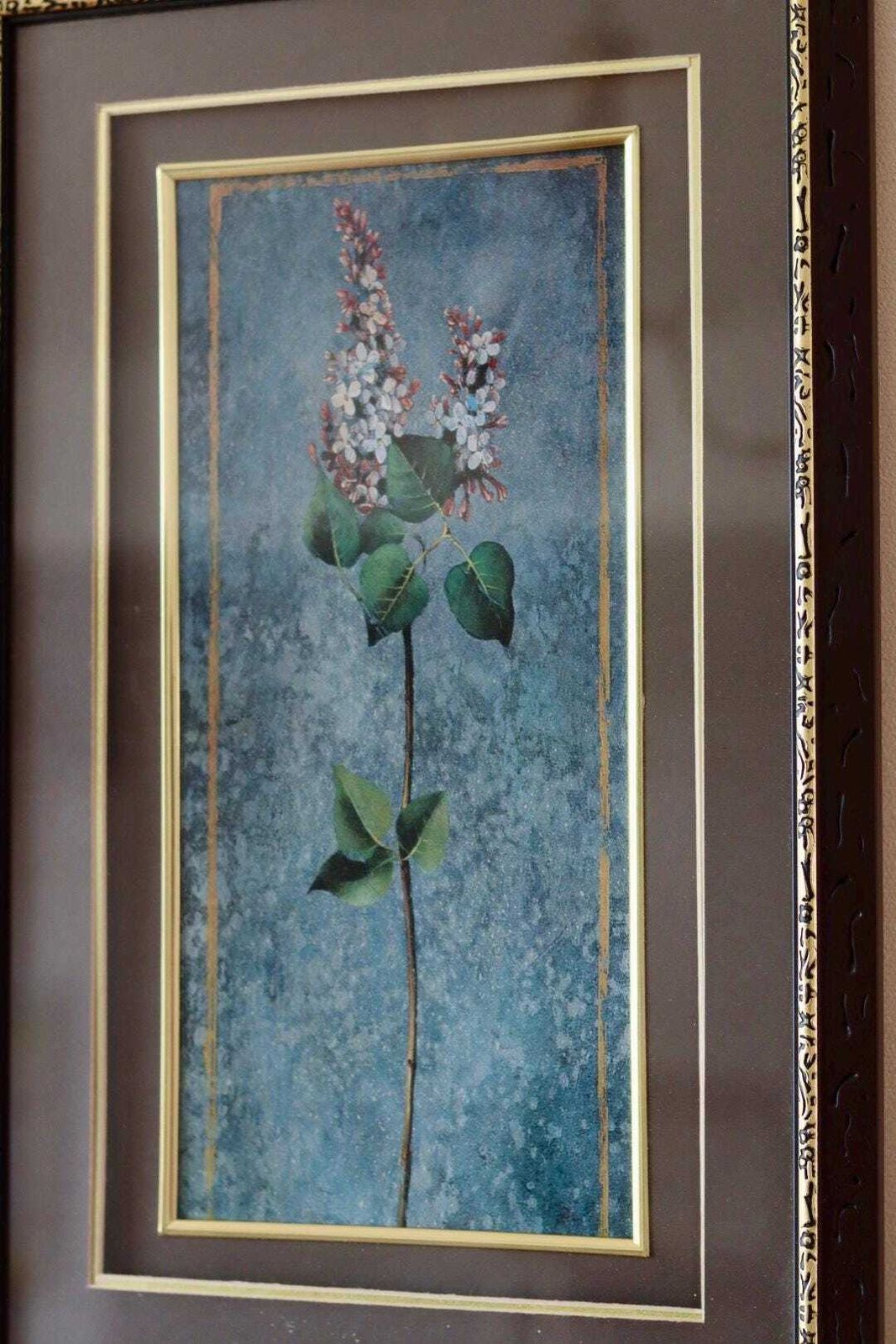 photo for sale Mid Century Original Swedish  "Trio Of Flower Prints" –  Vintage & Framed, 34 X 54.5 Cm / 13.4 X 21.5 In