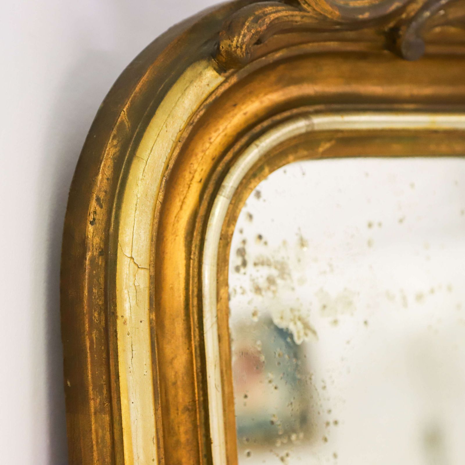 Elegant Louis Philippe Gilt Mirror  Timeless French Overmantle Accent photo vintage