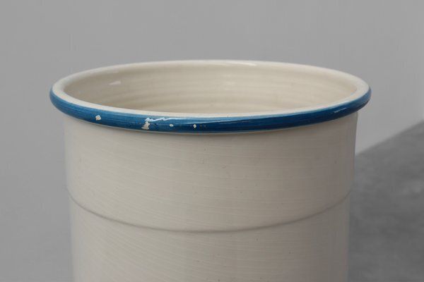 Mid Century Modern Ceramic Umbrella Stand With Painted Decorations, 1950s photo buy