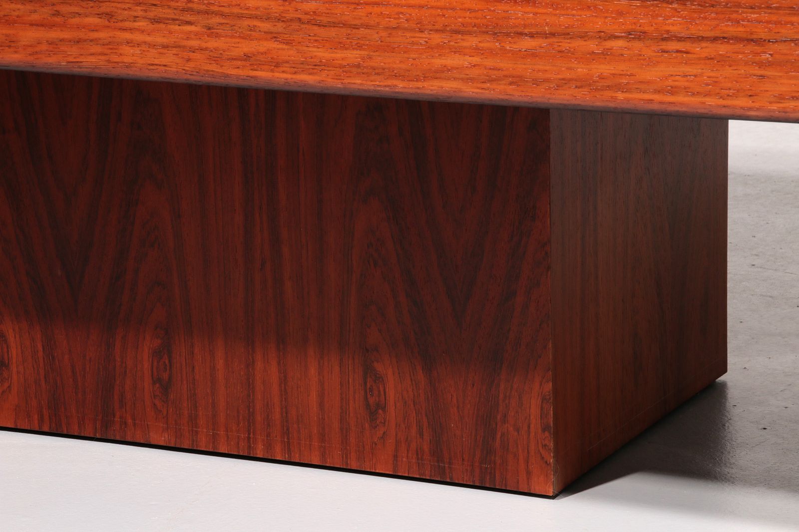 Brutalist Coffee Table With Copper Top And Wooden Base photo Furniture