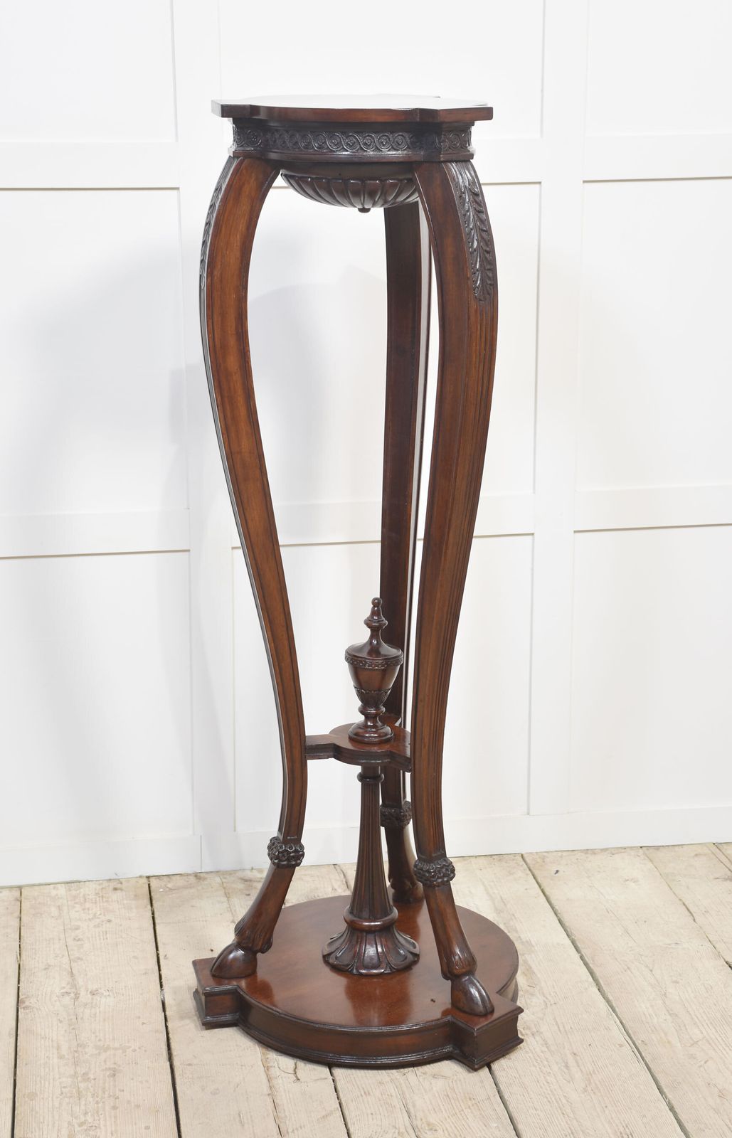 Home Decor Pair Of Carved Mahogany Stands photo