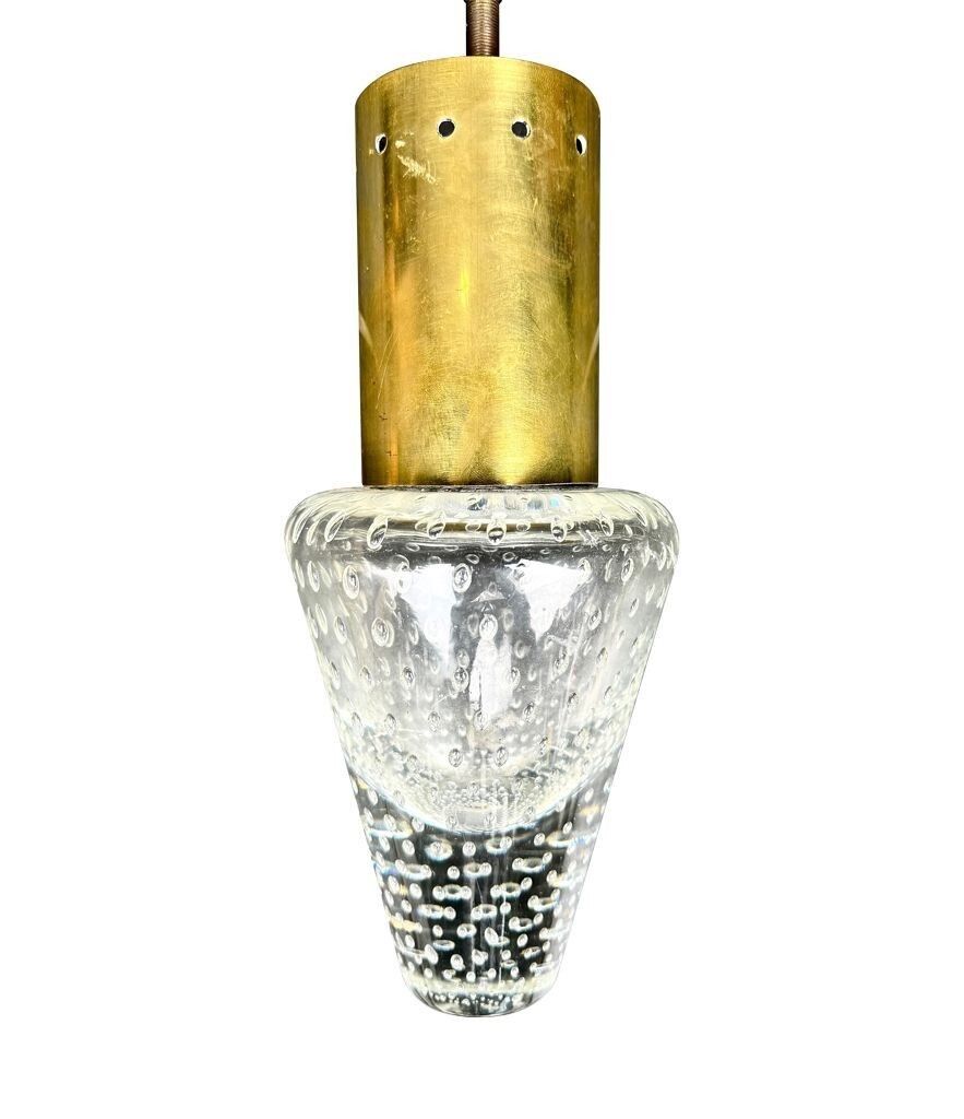 photo buy A Rare 1950s Murano Glass And Brass Pendant Light By Gino Sarfatti And Archimede Seguso