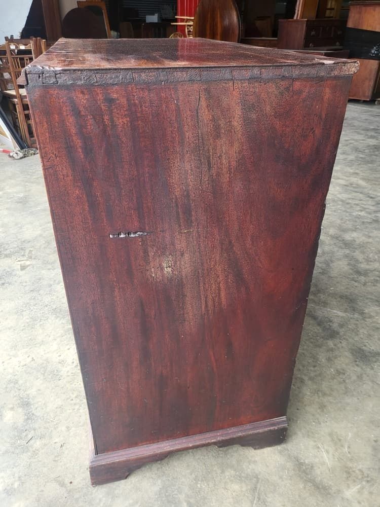 photo for sale Antique Victorian  2 Over 3 Chest Of Drawers Bracket Feet Brass Handles