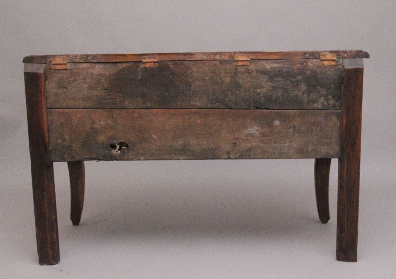 Furniture Early 19th Century French Carved Oak Coffer photo