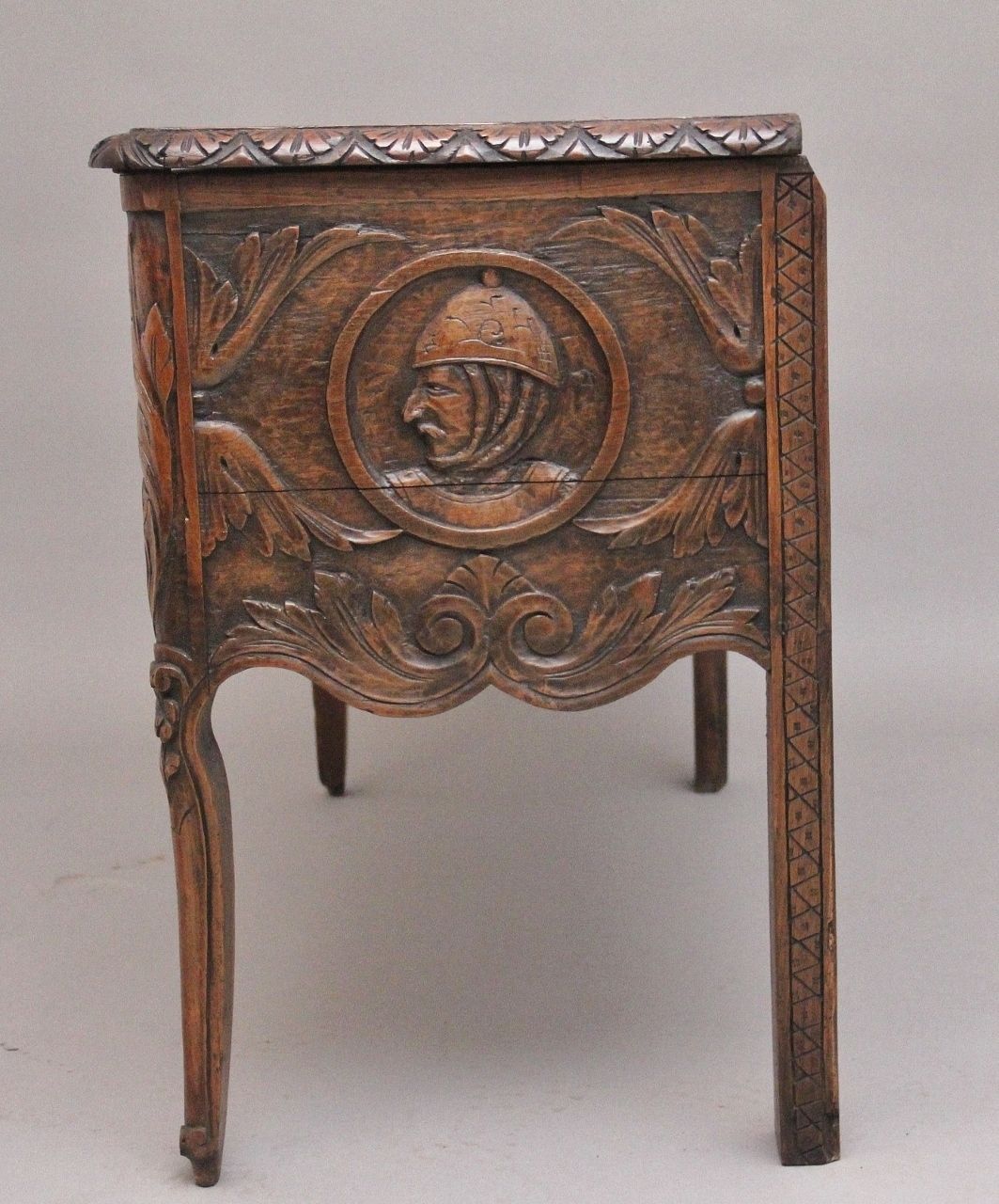 1450.0 Early 19th Century French Carved Oak Coffer photo