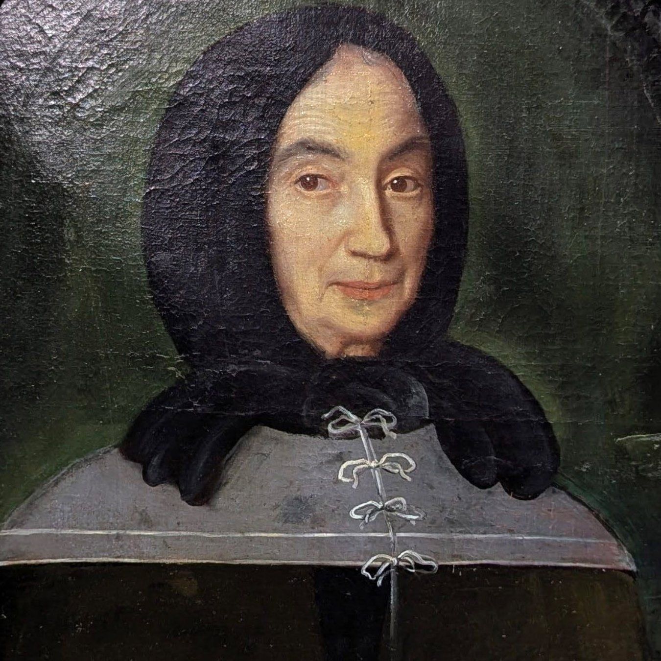 Portrait Oil On Canvas 18th Century Gilded Wooden Frame photo furniture