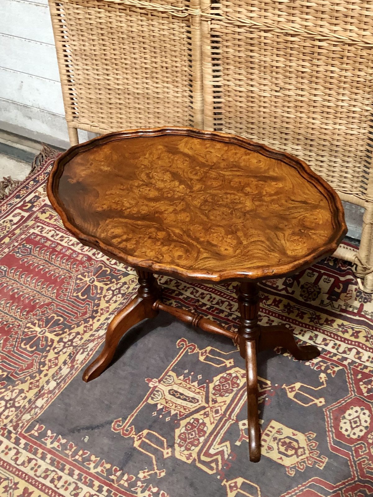 Handsome Vintage Burl Wood Occasional Table From " Brights Of Nettlebed " photo buy