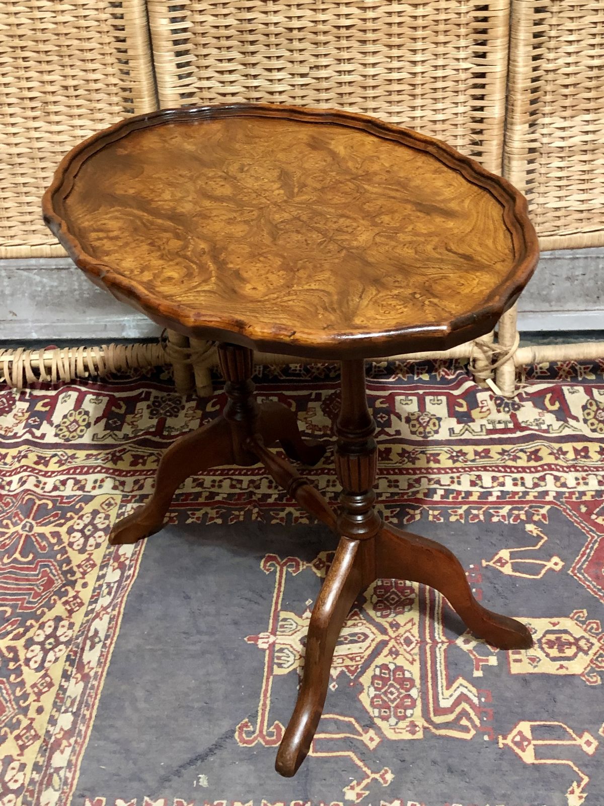 photo furniture Handsome Vintage Burl Wood Occasional Table From " Brights Of Nettlebed "