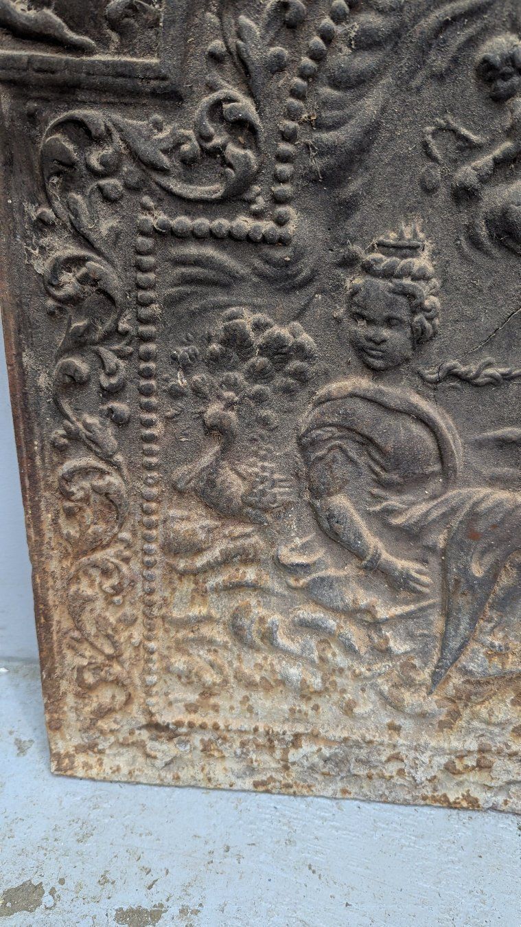 19th Century Cast Iron Fireplace Plate photo 534.0