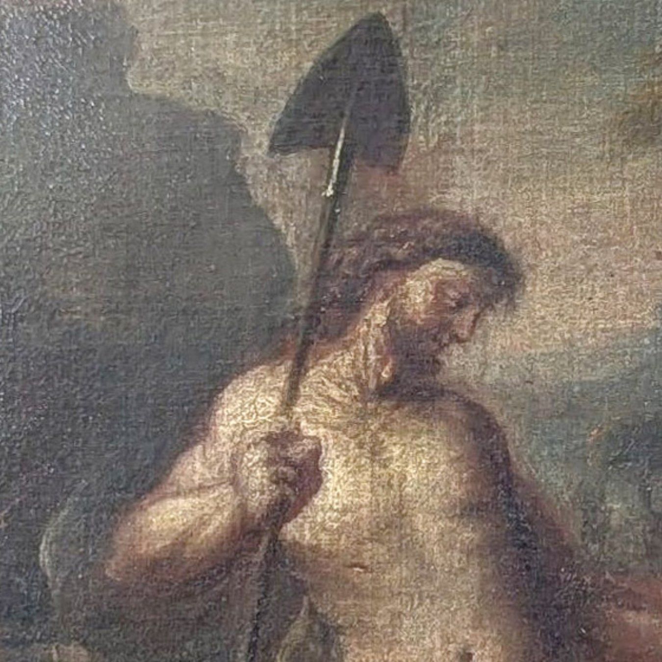 18th Century Oil On Canvas Christ Appearing To St. Mary Magdalene photo for sale