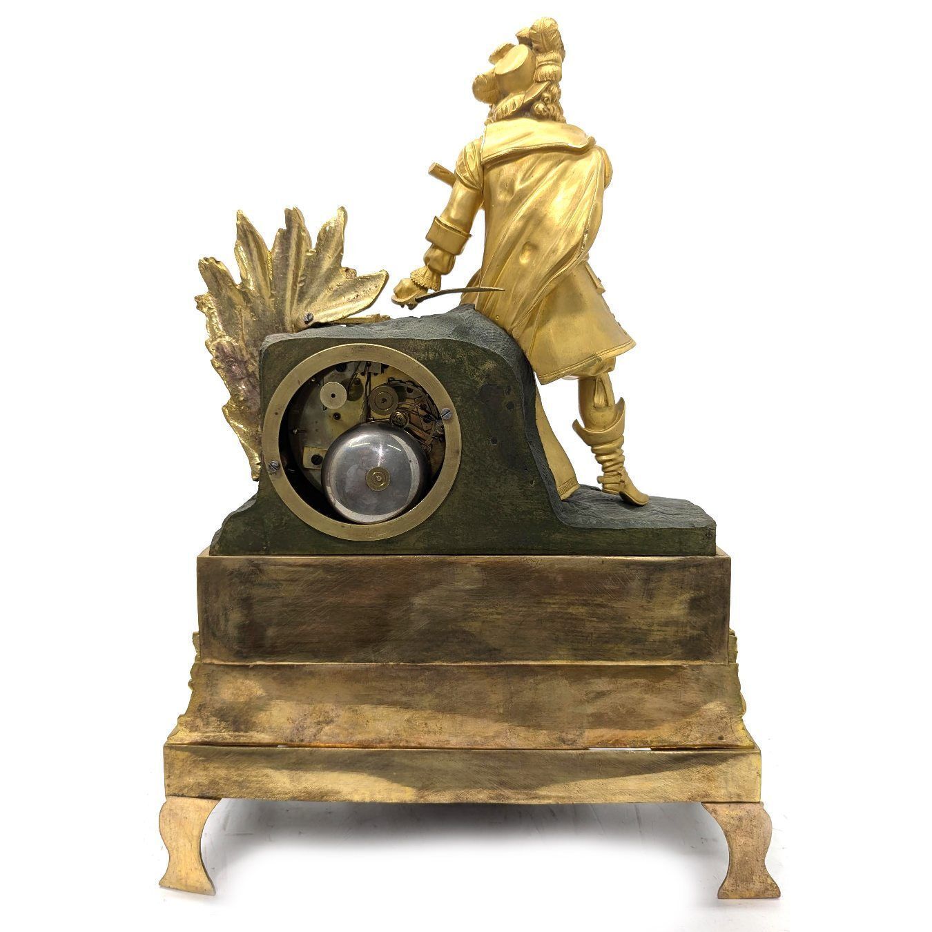 Restoration Period Military Clock In Gilded And Patinated Bronze photo Home Decor