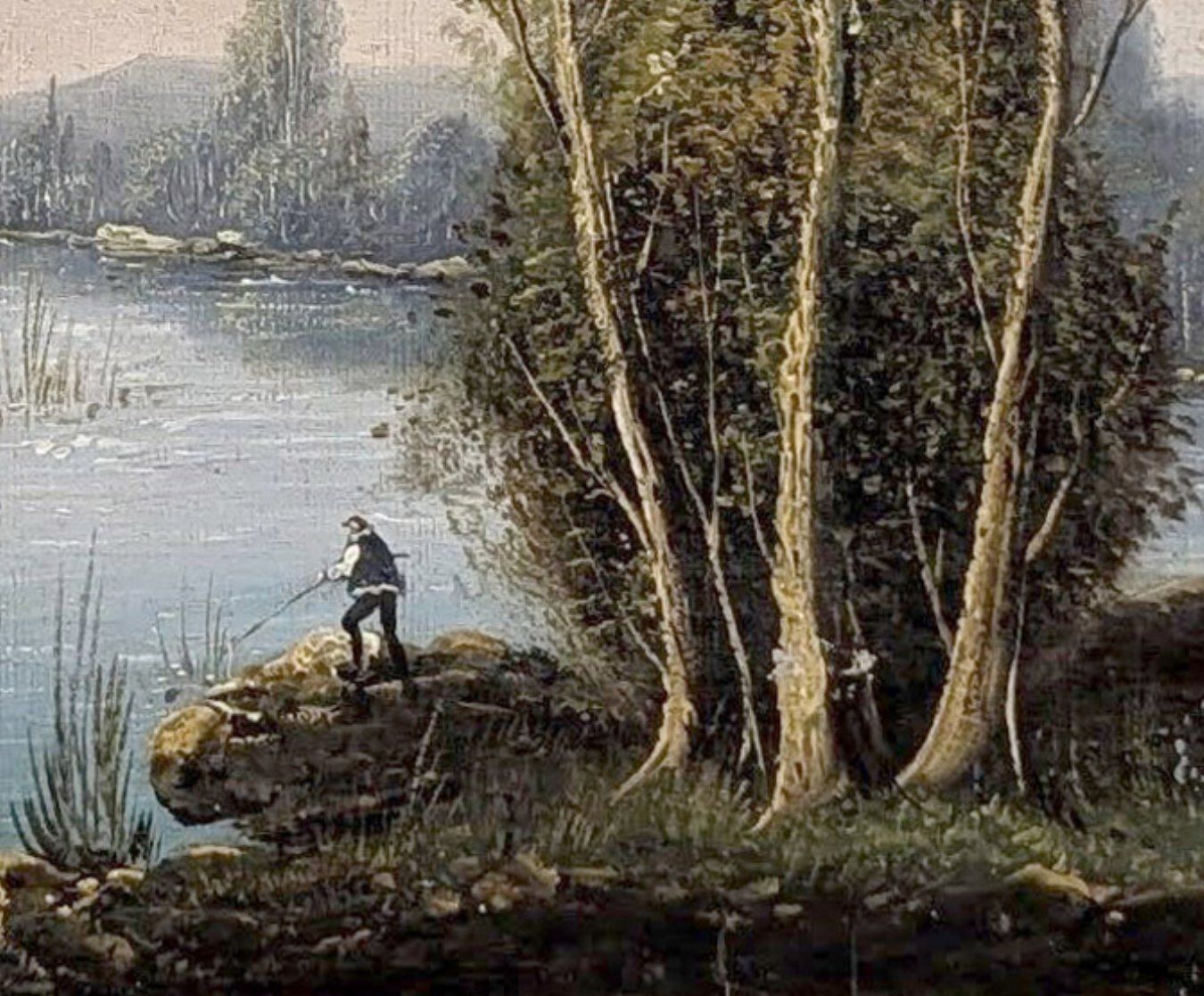 Landscape Oil On Canvas, Late 19th Century, French School photo for sale