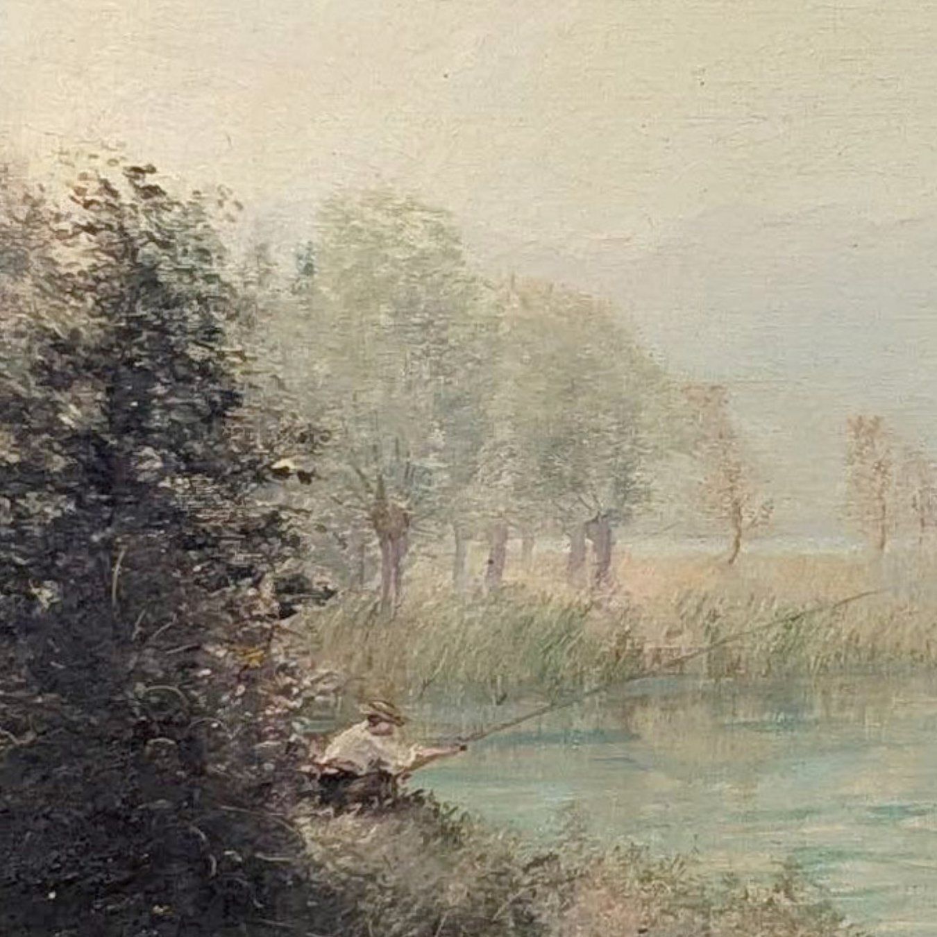 Landscape Oil On Canvas, 1900s, French School photo Art