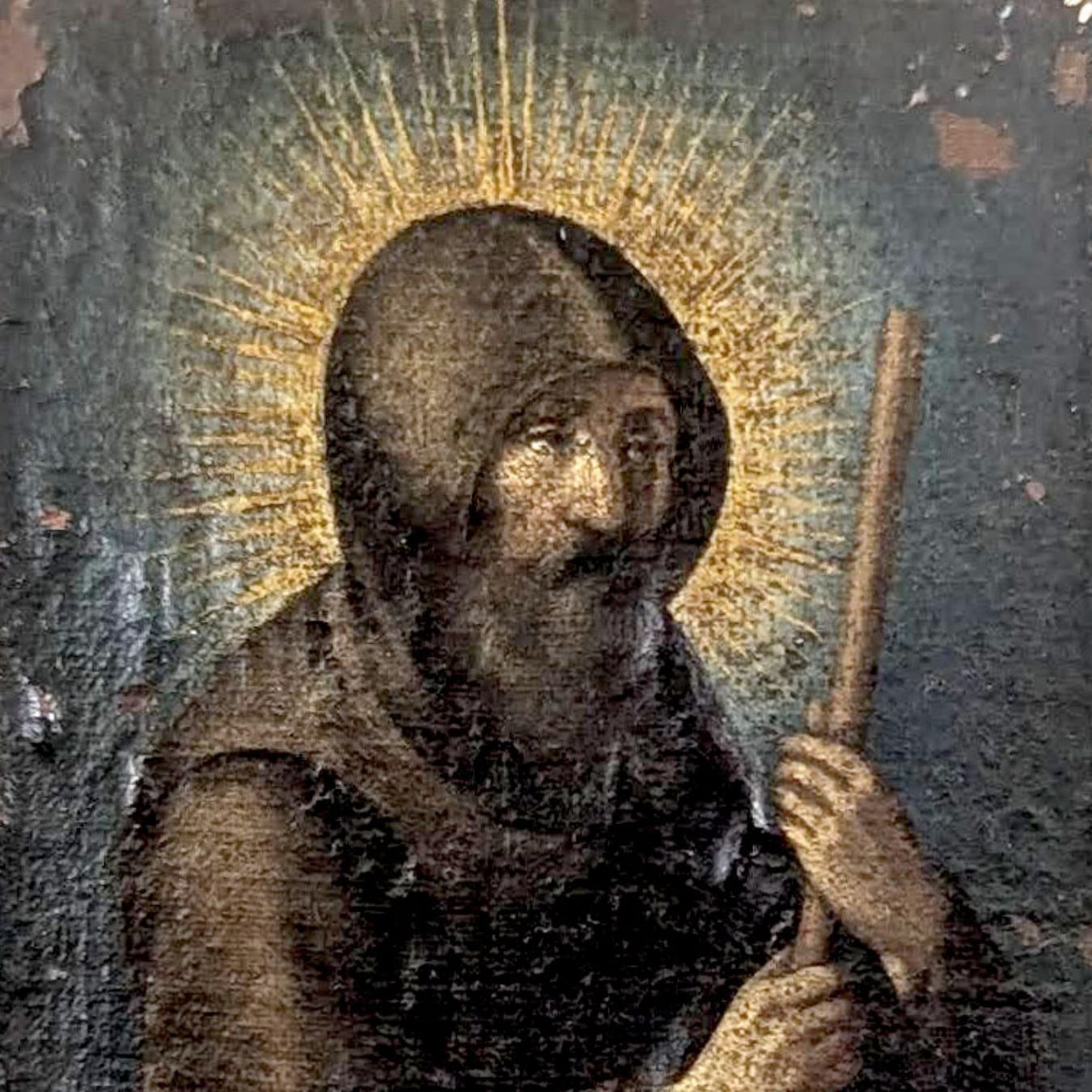 Oil On Wood 17th Century Saint Francis Of Paola photo furniture