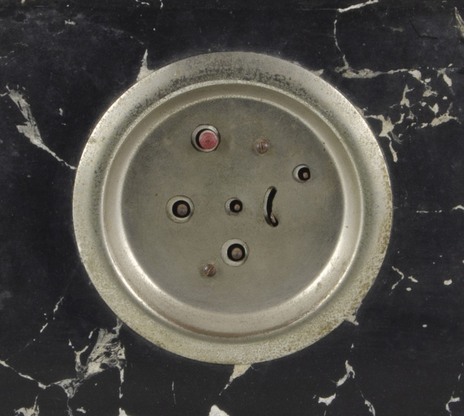 Set Of Early 20th Century Art Déco Black Marble Clock And Inkwells With Base, France photo Home Decor