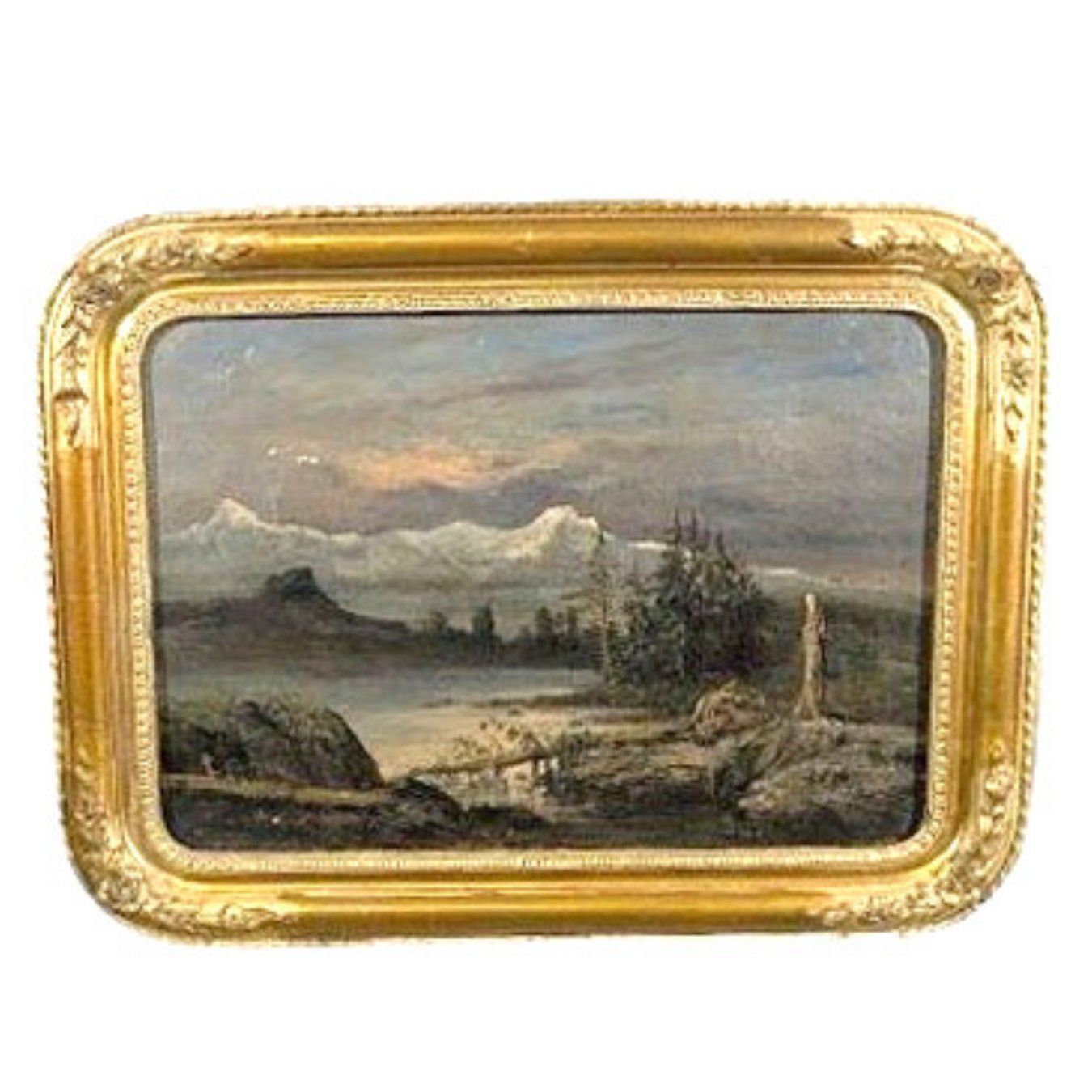 Landscape Oil On Canvas, Late 19th Century, French School