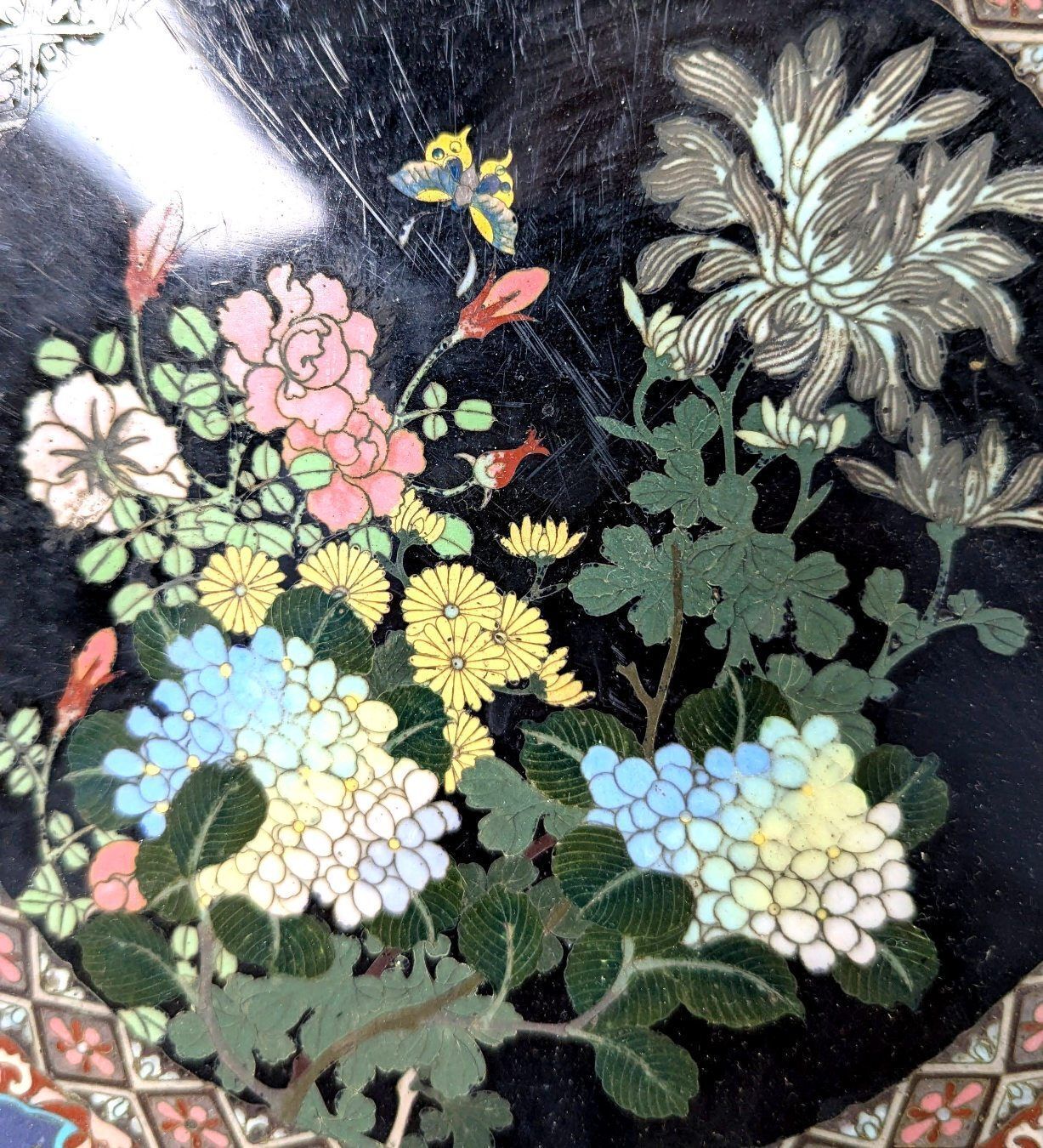 Japanese Cloisonné Dish 1900, 1900s photo for sale