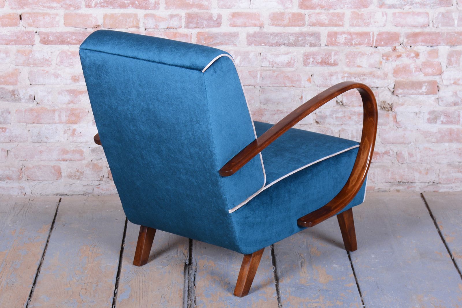Furniture Pair Of Restored Art Deco Armchairs, By J. Halabala, Up Závody, Czech, 1940s photo