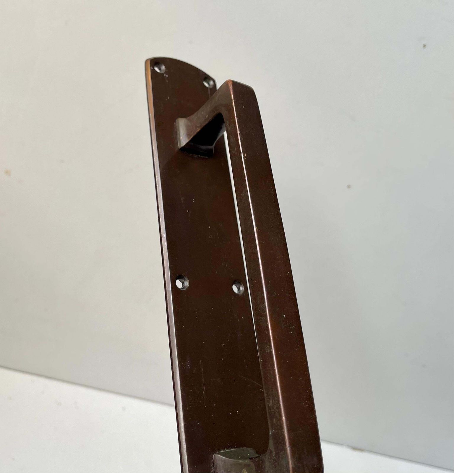Bauhaus Style Bank Door Or Gate Handles In Bronze, 1930s, Set Of 4 photo furniture