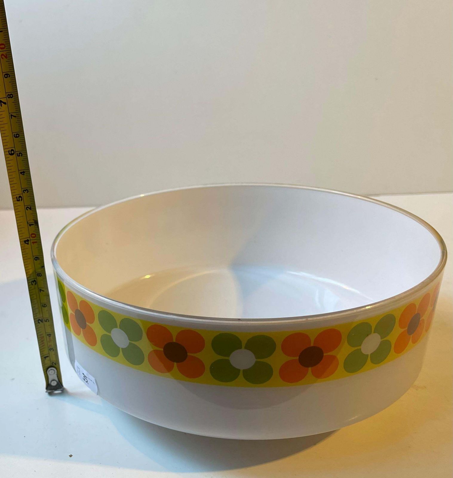 Vintage Italian Flower Power Salad Bowl By Cosmoplast Per Alimenti, 1970s photo vintage