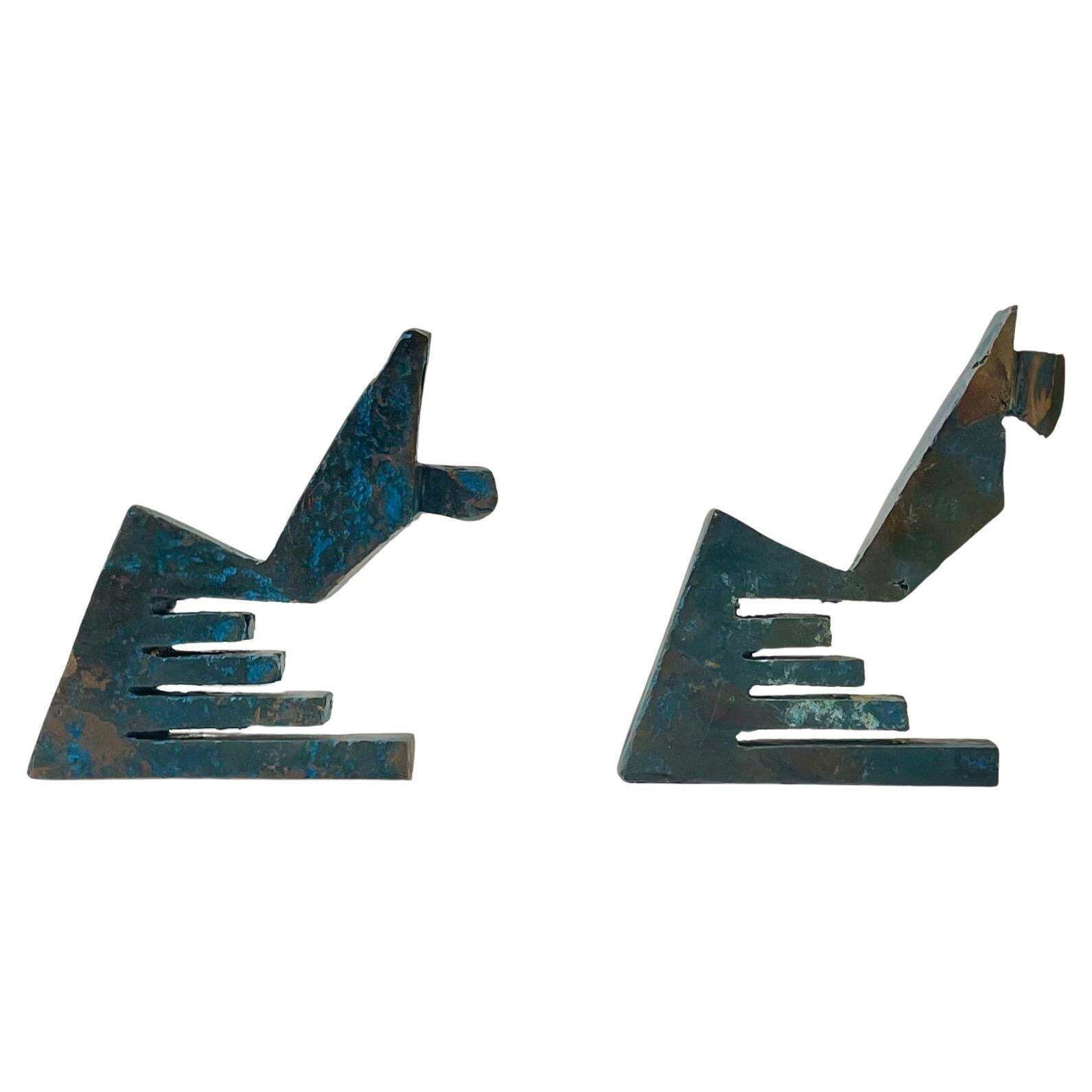 Danish Artist Peder Evald Madsen   Brutalist Bronze Sculptures, 1980s