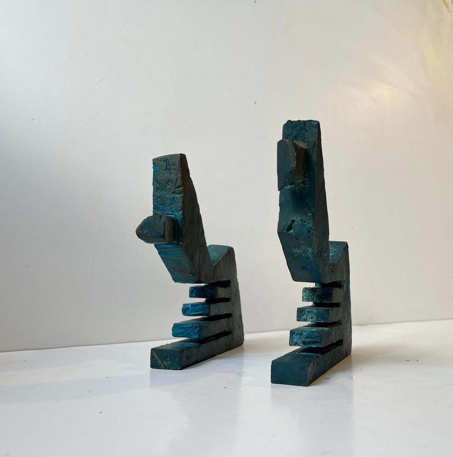 Danish Artist Peder Evald Madsen   Brutalist Bronze Sculptures, 1980s photo for sale