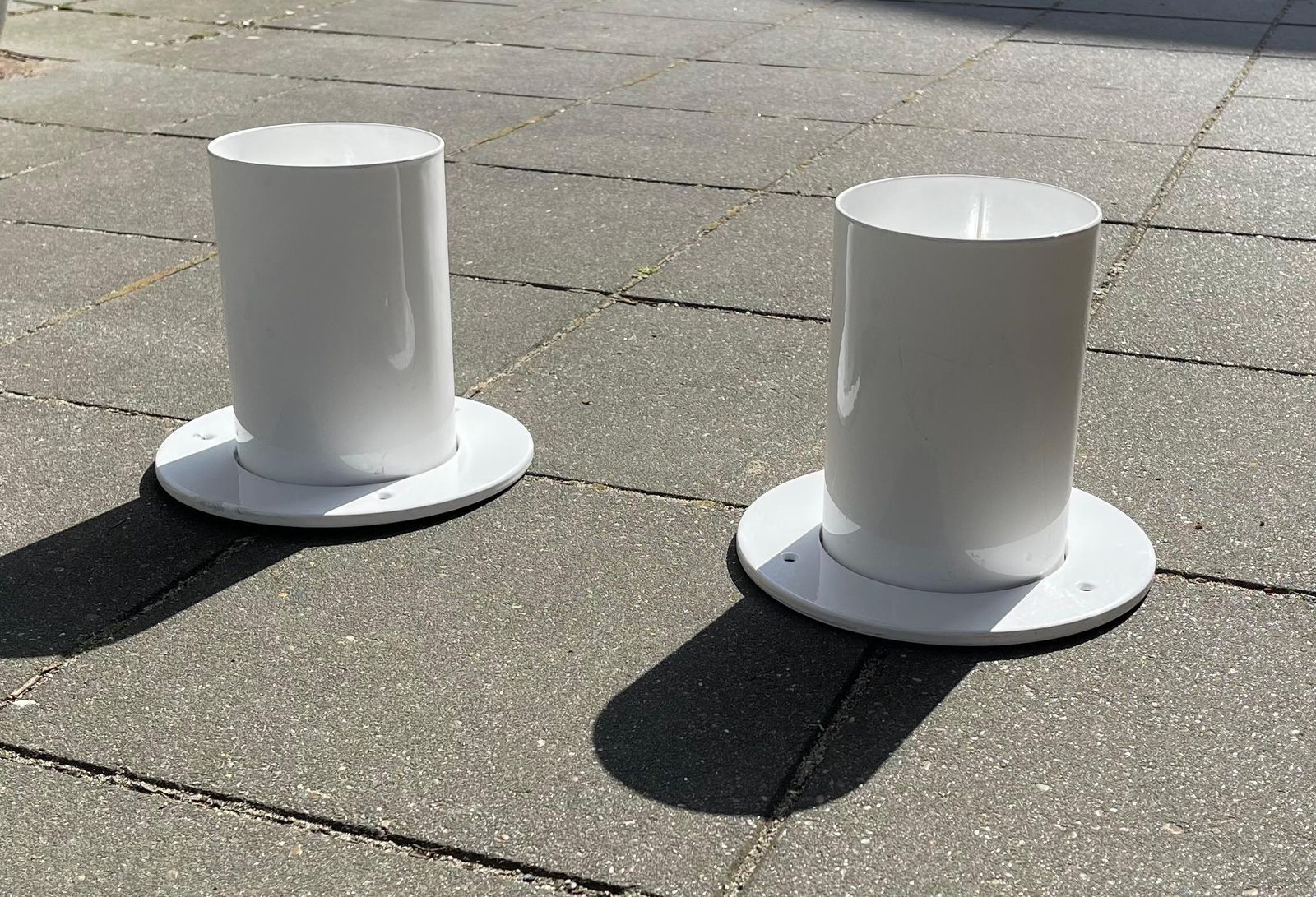 White Danish Minimalist Pipe Flush Mounts By Friis & Moltke For Lampas, 1970s photo furniture