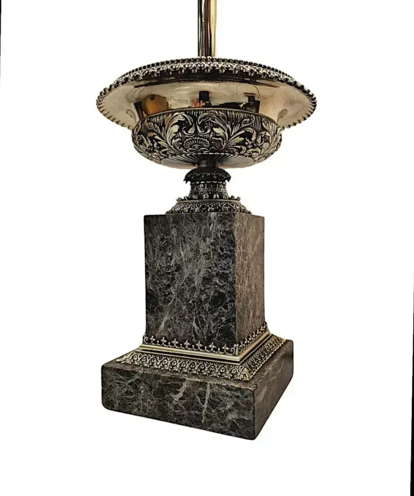 A Stunning Pair Of 19th Century Ormolu And Marble Tazza Urns Converted To Table Lamps photo vinterior