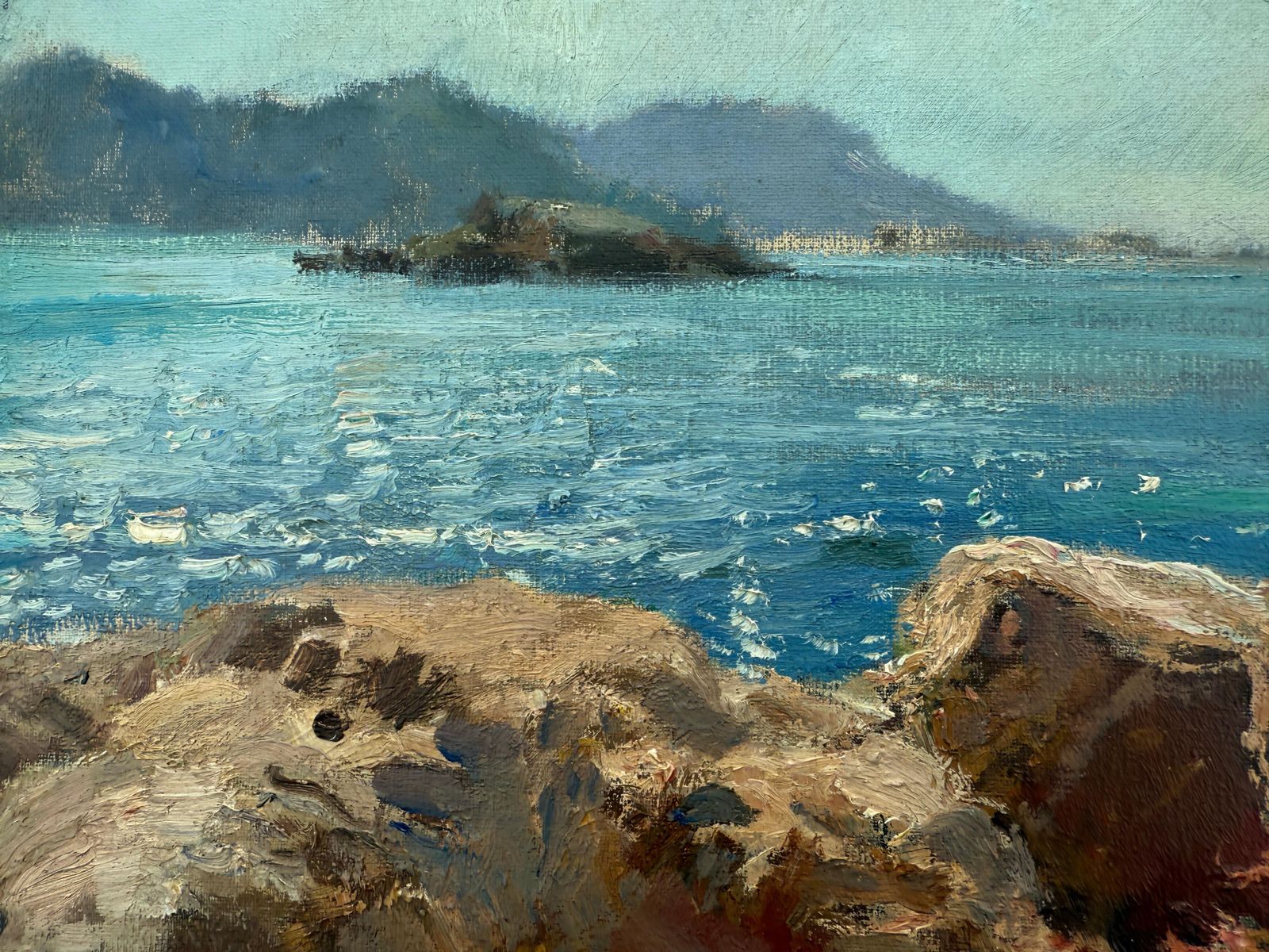 Ignacio Gil Sala Ibiza Spain Oil On Canvas Painting Mediterranean European Art photo vinterior