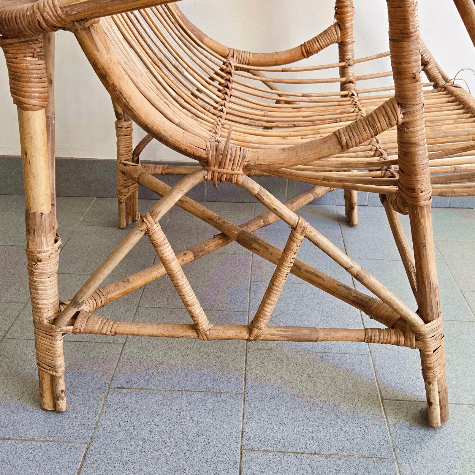 photo furniture Vintage Jaren 1960 Rotan Fauteuil 60s Dlg Janine Abraham & Rohe Noordwolde